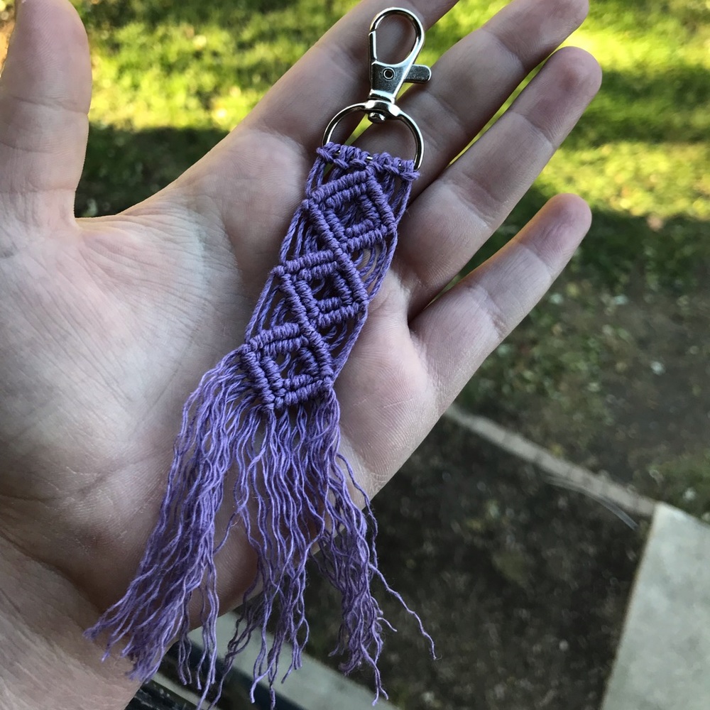 Boho Macrame Keychain Accessory